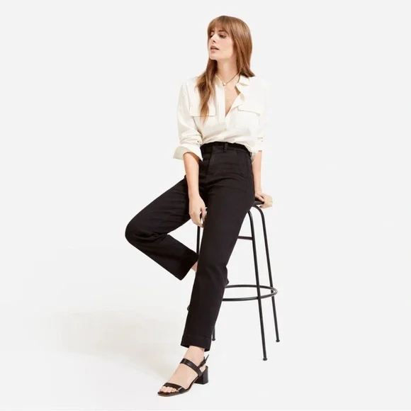 Everlane High Rise Straight Black Jeans - 29 Regular - Brand New with Tags - Picture 3 of 4